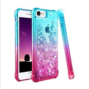 NIB Pink/teal bling iPhone 6, 6s, 7, 8 and SE